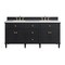 James Martin Vanities 72'' Double Vanity, Black Onyx w/ 3 CM White Zeus Quartz Top 424-V72-BKO-3WZ - alternate 1